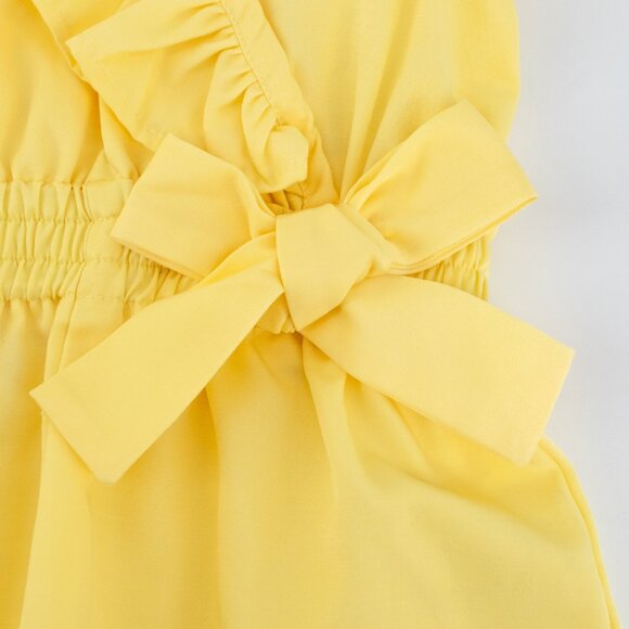 Yellow Ruffle Romper - Girl's 6 | Habitual Girl - Picture 4 of 4